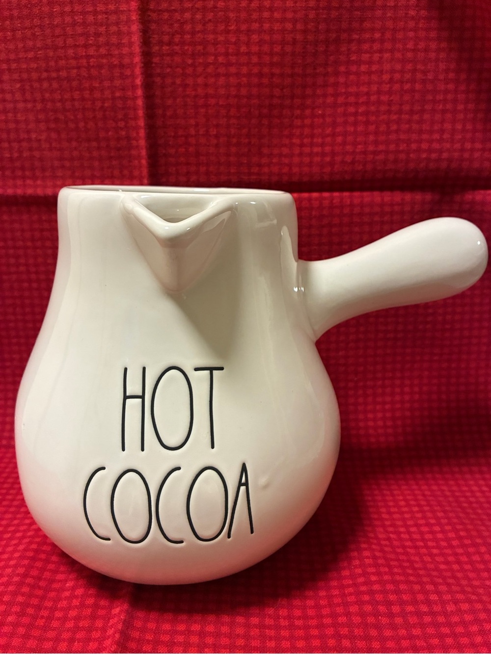 NWT Rae Dunn White Hot Cocoa Pot NEW